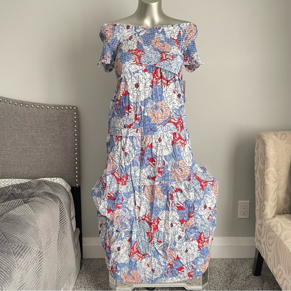 Japna Open Shoulder Floral Dress - Picture 1 of 10